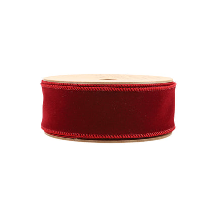 1 1/2" Wired Velvet Ribbon | Bordeaux | 10 Yard Roll LaRibbons and Crafts