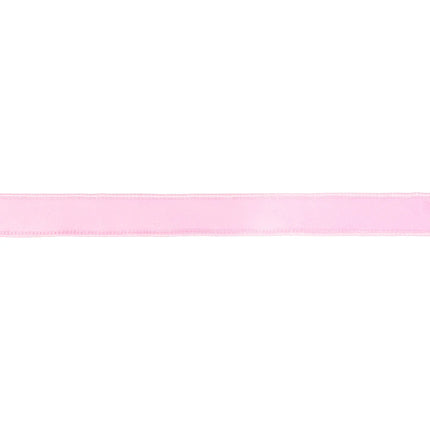 1" Wired Reversible Velvet Ribbon (Pink), featuring smooth velvet and satin sides, perfect for crafting delicate bows 