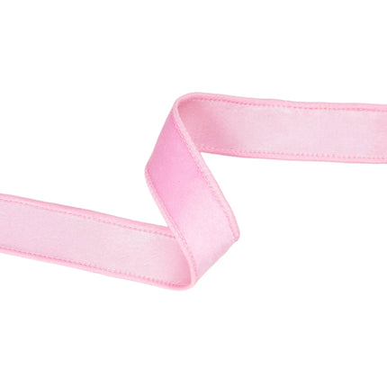. 1" Wired Velvet Ribbon (Reversible, Pink), a versatile choice for enhancing spring decor