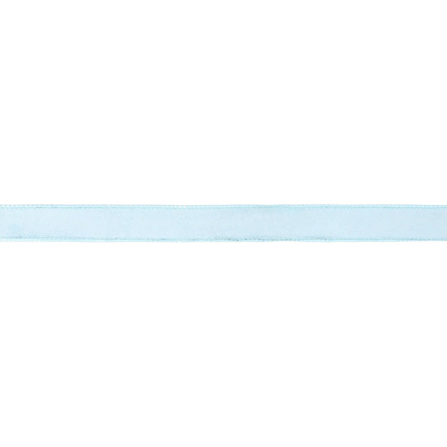 1" Wired Reversible Velvet Ribbon (Light Blue), perfect for crafting gentle bows and floral accents.