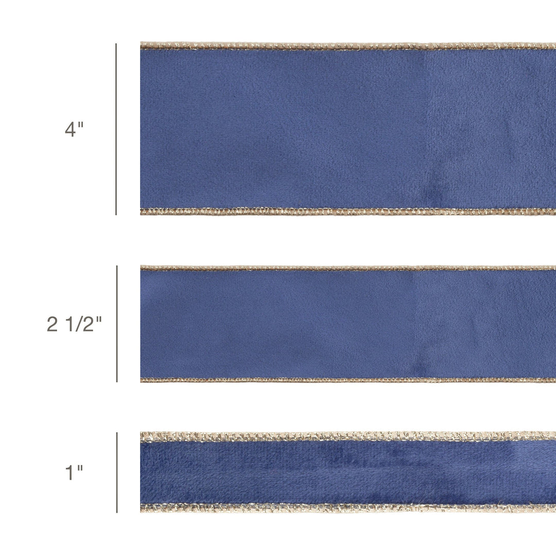 blue velvet ribbon