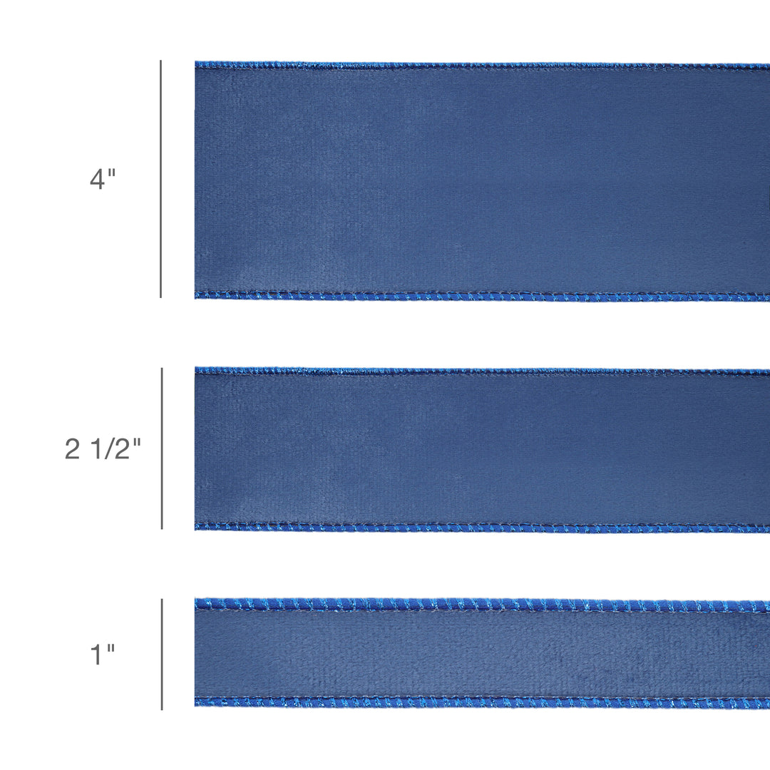 blue velvet ribbon