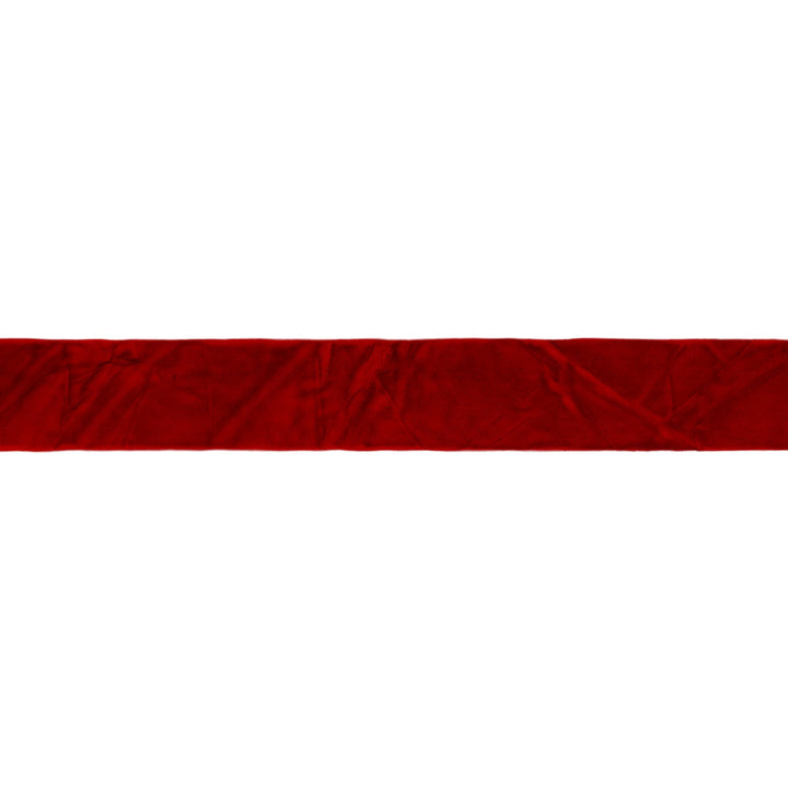 1" Crushed Velvet | Red | 10 Yard Roll LA Ribbons Wholesale