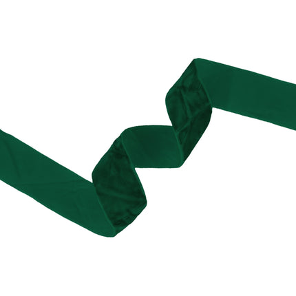 1" Crushed Velvet | Green | 10 Yard Roll LA Ribbons Wholesale