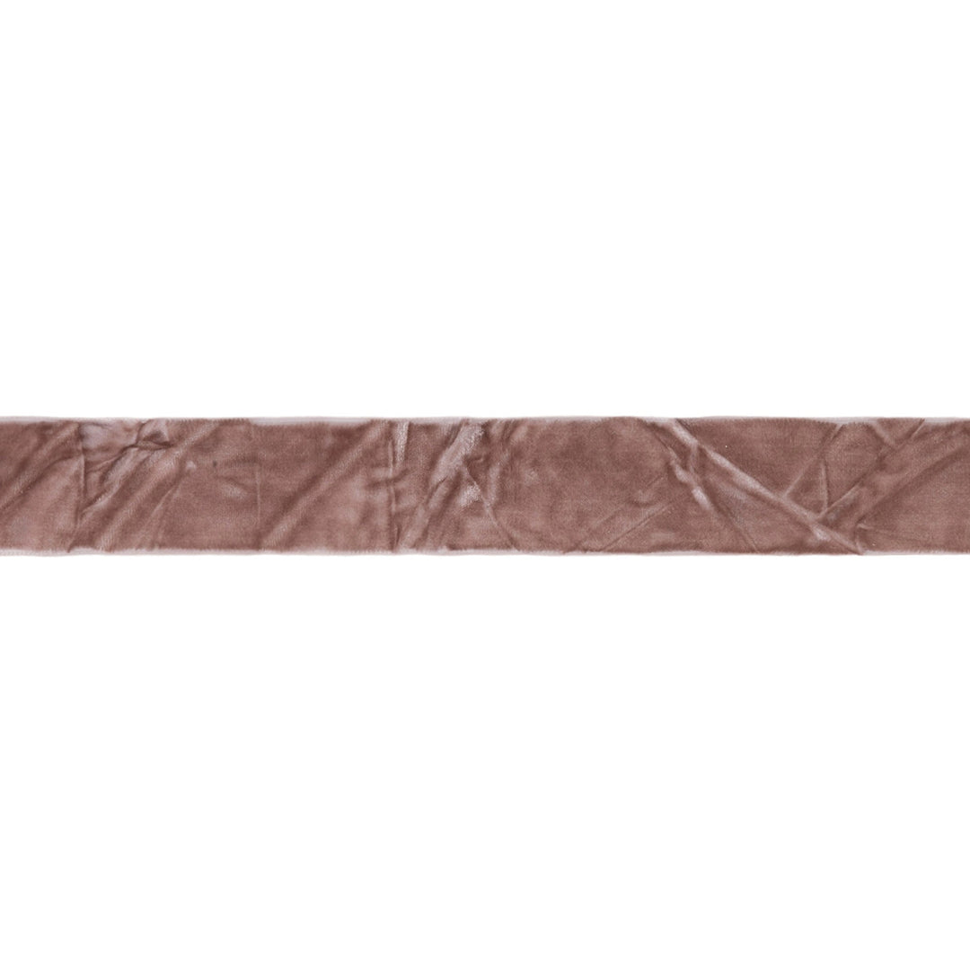 1" Crushed Velvet | Champagne | 10 Yard Roll