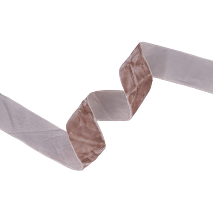 1" Crushed Velvet | Champagne | 10 Yard Roll LA Ribbons Wholesale