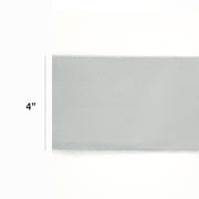 4" Reversible Classic Velvet/Shimmer Wired Ribbon | Silver/Lt. Silver | 10 Yard Roll