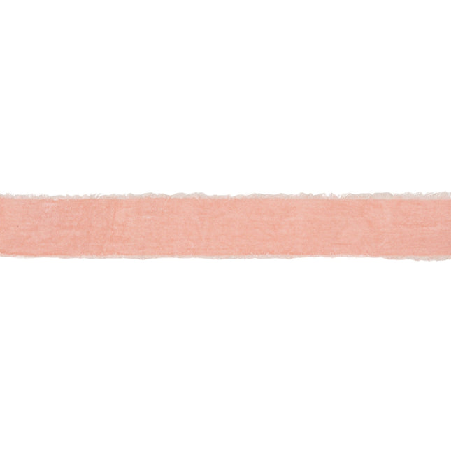 1 1/2" Frayed Velvet | Pink | 5 Yard Roll LaRibbons and Crafts