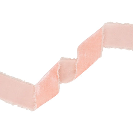 1 1/2" Frayed Velvet | Pink | 5 Yard Roll LaRibbons and Crafts