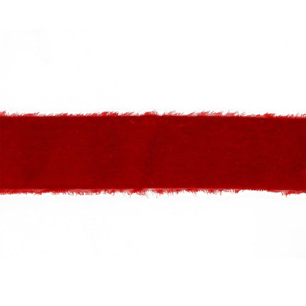 1 1/2" Frayed Edge Velvet Ribbon | Magenta | 5 Yard Roll LaRibbons and Crafts