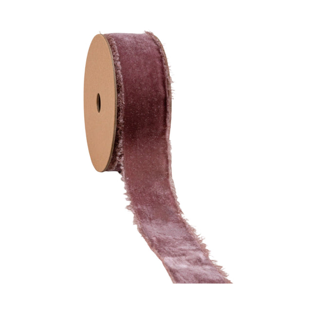 1 1/2" Frayed Velvet | Lavender | 5 Yard Roll LaRibbons and Crafts