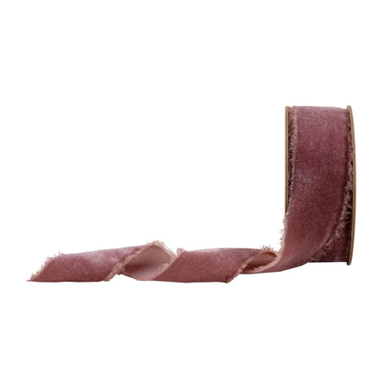 1 1/2" Frayed Velvet | Lavender | 5 Yard Roll LaRibbons and Crafts