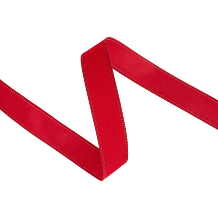 Christmas red value velvet ribbon, 1 1/2" width, premium velvety finish for festive crafts