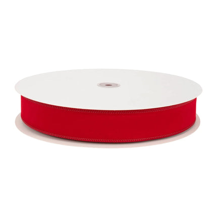 1 1/2" Christmas red velvet ribbon, durable wired edge, great for holiday party and home decor