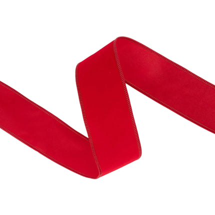 2 1/2" Value Velvet Ribbon | Christmas Red | 50 Yard Roll