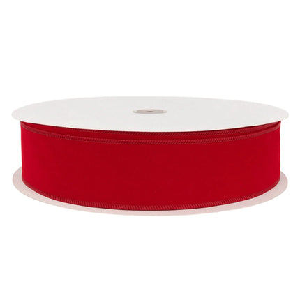 2 1/2" Value Velvet Ribbon | Christmas Red | 50 Yard Roll