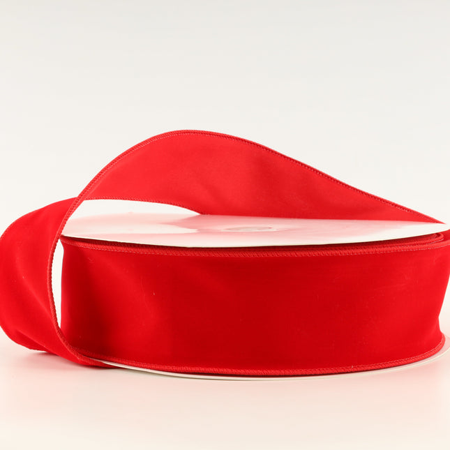 2 1/2" Value Velvet Ribbon | Christmas Red | 50 Yard Roll LaRibbons and Crafts