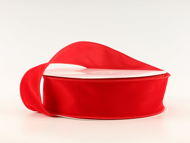 2 1/2" Value Velvet Ribbon | Christmas Red | 50 Yard Roll LaRibbons and Crafts