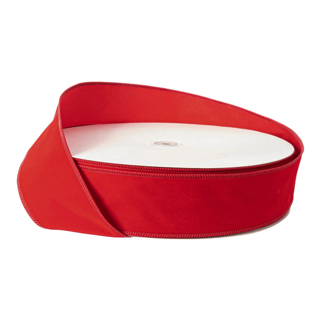 2 1/2" Value Velvet Ribbon | Christmas Red | 50 Yard Roll