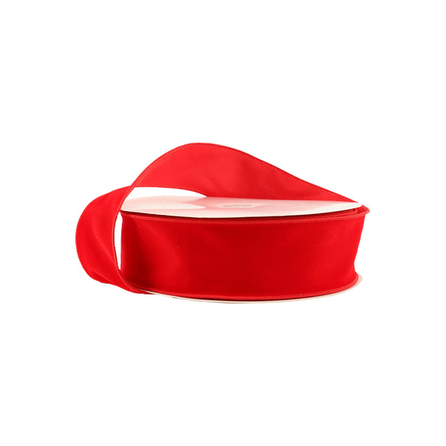 2 1/2" Value Velvet Ribbon | Christmas Red | 50 Yard Roll LaRibbons and Crafts