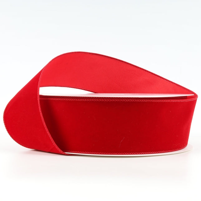 2 1/2" Value Velvet Ribbon | Red Wine | 50 Yard Roll LaRibbons and Crafts