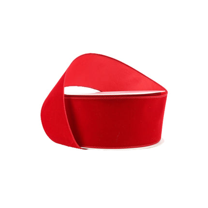 2 1/2" Value Velvet Ribbon | Christmas Red | 50 Yard Roll LaRibbons and Crafts