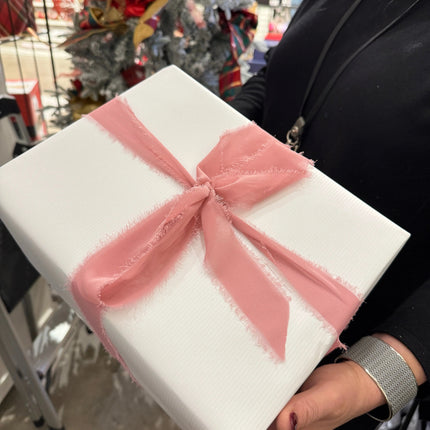 1 1/2" Frayed Edge Chiffon Ribbon | Pink | 10 Yard Roll LaRibbons and Crafts