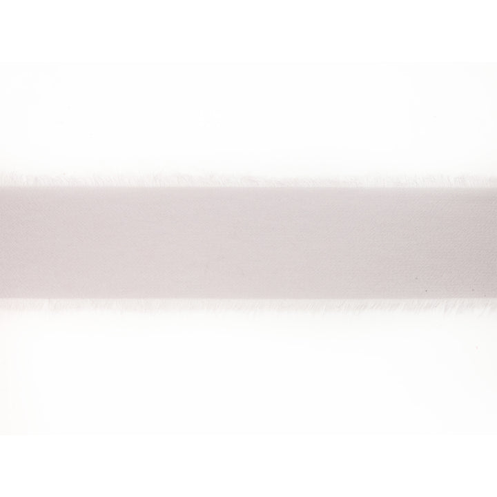1 1/2" Frayed Edge Chiffon Ribbon | Silver | 10 Yard Roll