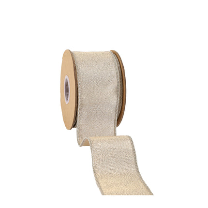 2 1/2" Wired Iridescent Ribbon | Silver Metallic Double-Fused Taffeta Backing | 10 Yard Roll LaRibbons and Crafts