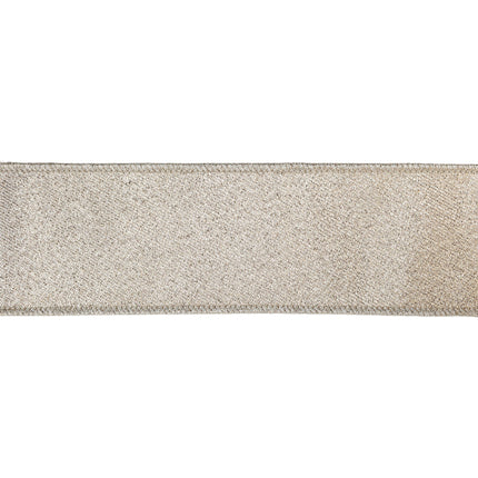 2 1/2" Wired Iridescent Ribbon | Silver Metallic Double-Fused Taffeta Backing | 10 Yard Roll LaRibbons and Crafts