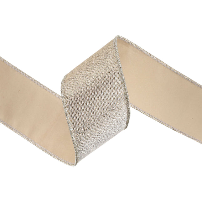 2 1/2" Wired Iridescent Ribbon | Silver Metallic Double-Fused Taffeta Backing | 10 Yard Roll LaRibbons and Crafts