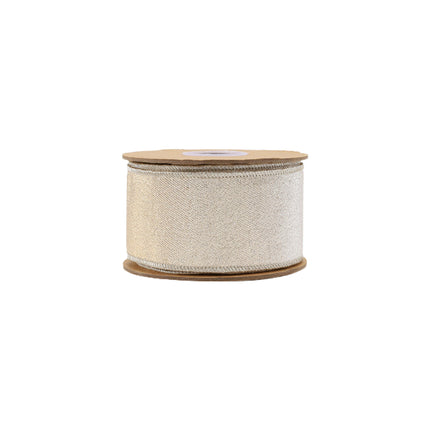 2 1/2" Wired Iridescent Ribbon | Silver Metallic Double-Fused Taffeta Backing | 10 Yard Roll LaRibbons and Crafts