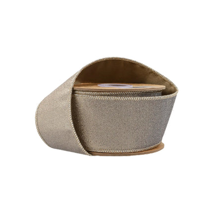 2 1/2" Wired Iridescent Ribbon | Black Metallic Double-Fused Taffeta Backing | 10 Yard Roll LaRibbons and Crafts