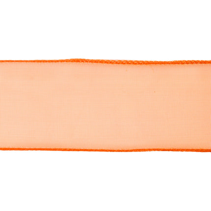 2 1/2" Wired Sheer Ribbon | Orange | 50 Yard Roll LaRibbons and Crafts