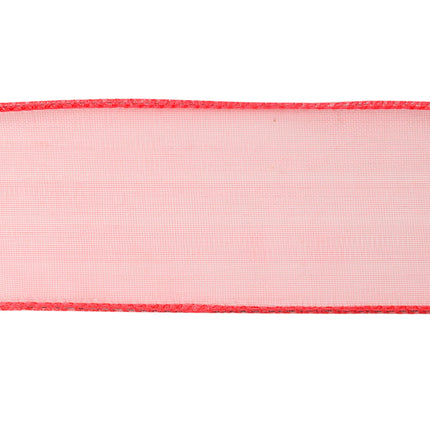 2 1/2" Wired Sheer Ribbon | Rose | 50 Yard Roll LaRibbons and Crafts
