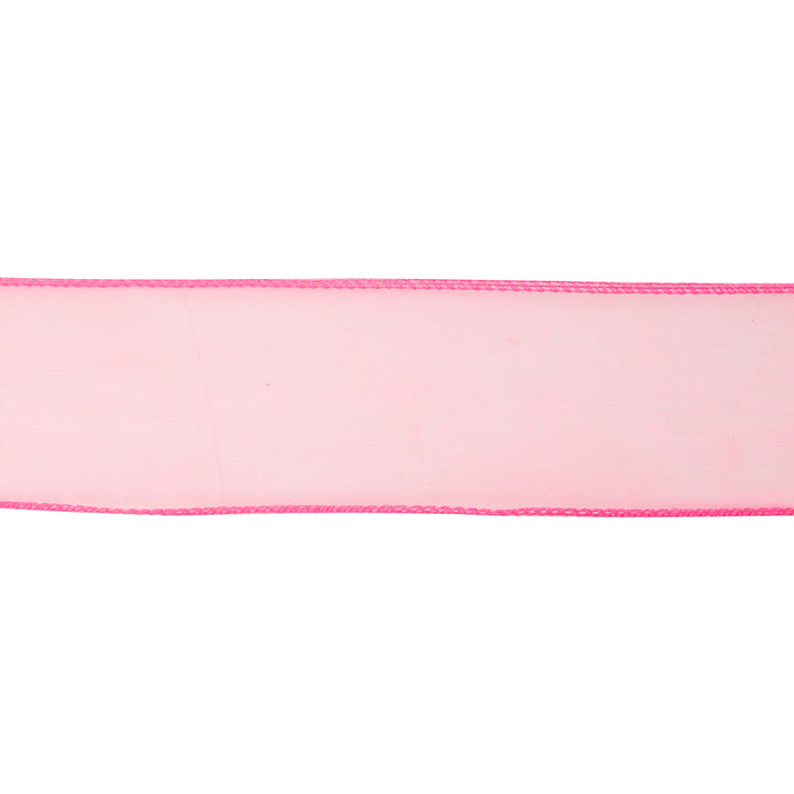 1 1/2" Wired Sheer Ribbon | Hot Pink | 50 Yard Roll