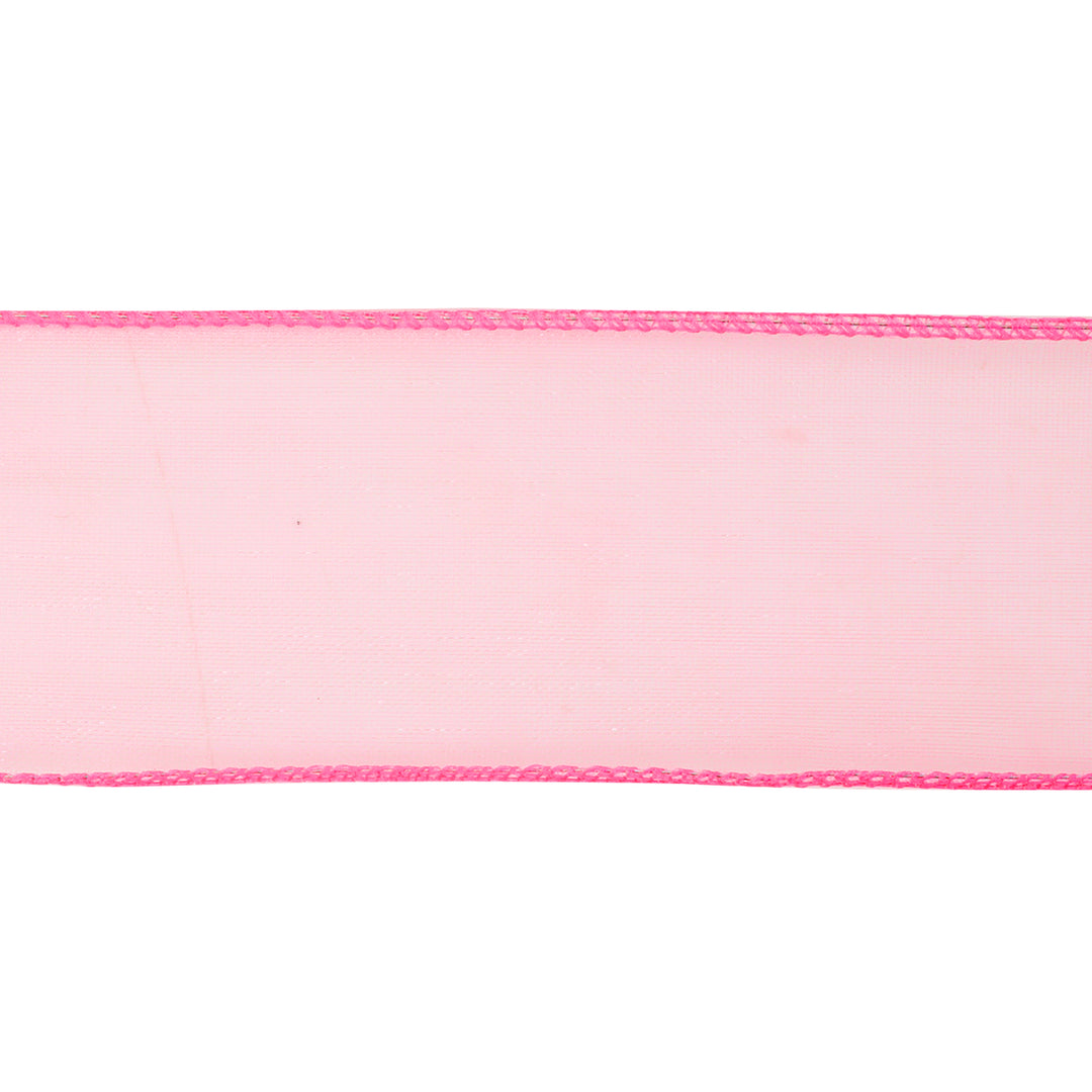 2 1/2" Wired Sheer Ribbon | Hot Pink | 50 Yard Roll