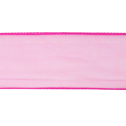 2 1/2" Wired Sheer Ribbon | Fuchsia | 50 Yard Roll LaRibbons and Crafts