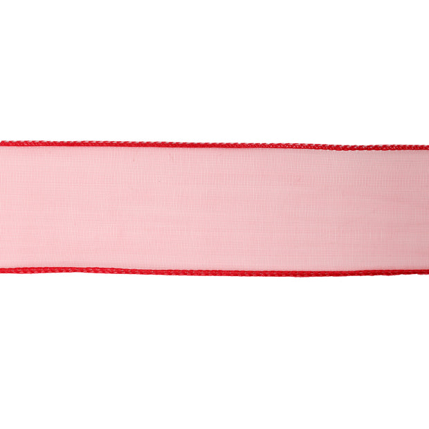 1 1/2" Wired Sheer Ribbon | Red | 50 Yard Roll