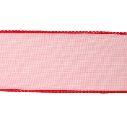 2 1/2" Wired Sheer Ribbon | Red | 50 Yard Roll LaRibbons and Crafts