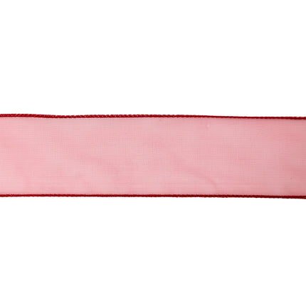 1 1/2" Wired Sheer Ribbon | Burgundy | 50 Yard Roll LaRibbons and Crafts