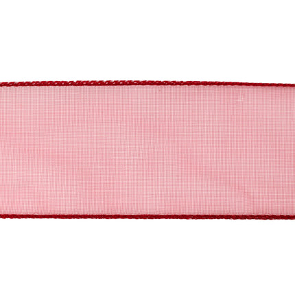 2 1/2" Wired Sheer Ribbon | Burgundy | 50 Yard Roll LaRibbons and Crafts