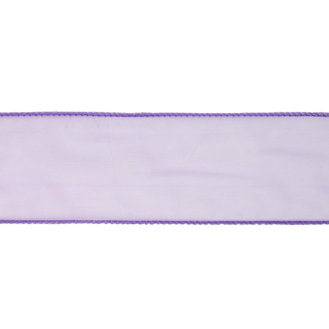 1 1/2" Wired Sheer Ribbon | Lavender | 50 Yard Roll