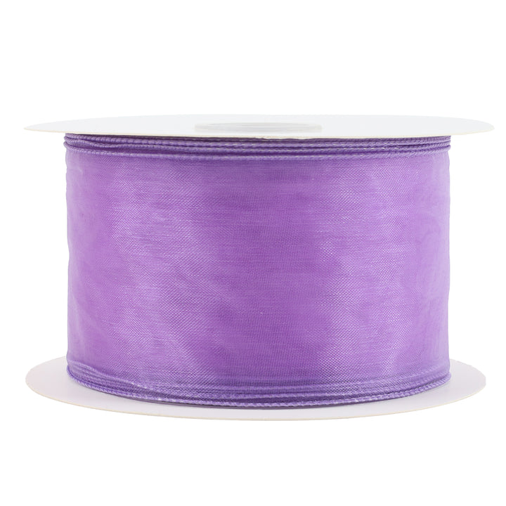 2 1/2" Wired Sheer Ribbon | Lavender | 50 Yard Roll