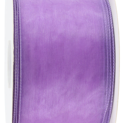 2 1/2" Wired Sheer Ribbon | Lavender | 50 Yard Roll LaRibbons and Crafts