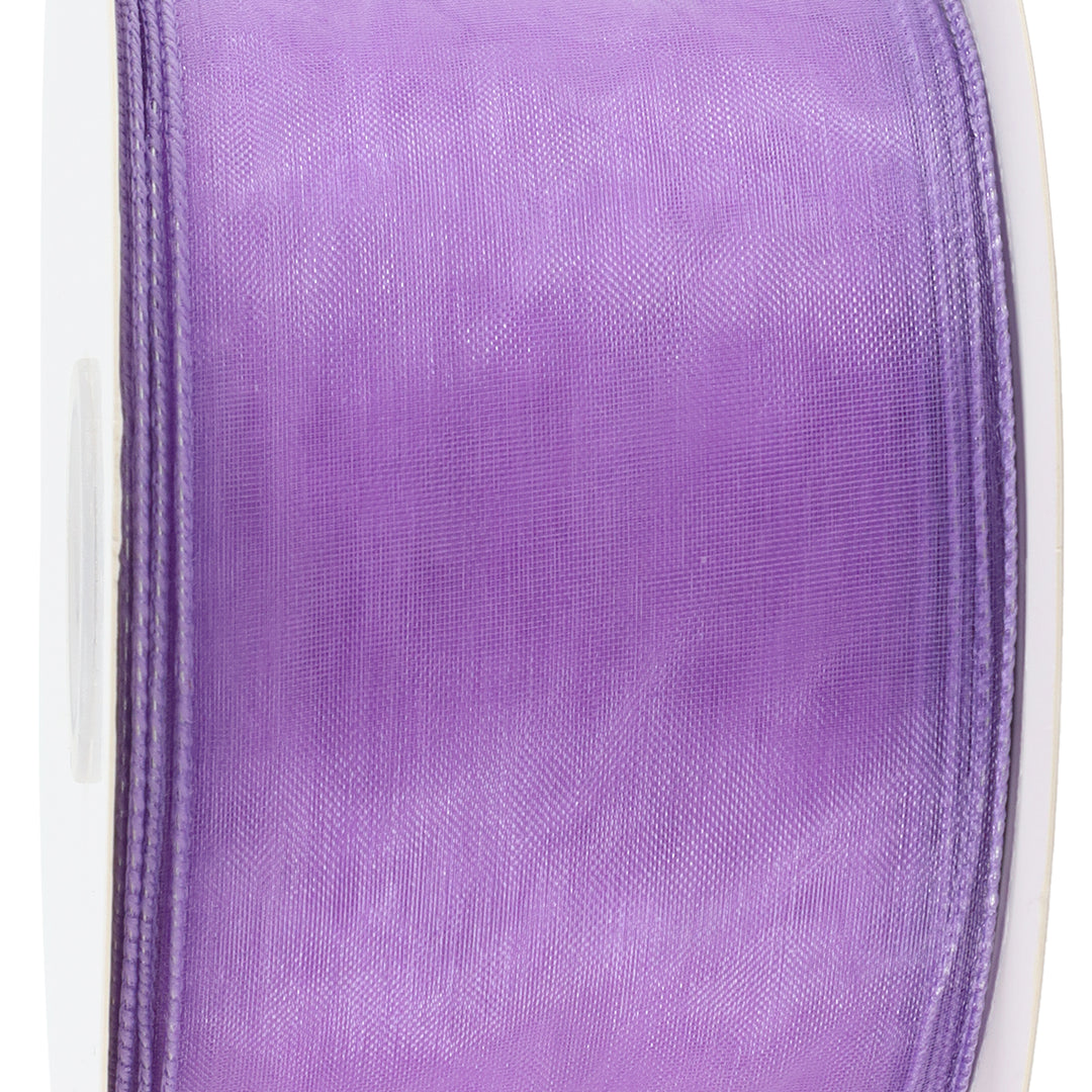 2 1/2" Wired Sheer Ribbon | Lavender | 50 Yard Roll