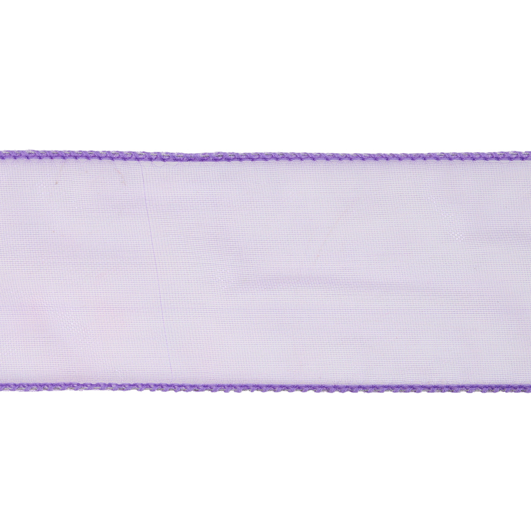 2 1/2" Wired Sheer Ribbon | Lavender | 50 Yard Roll