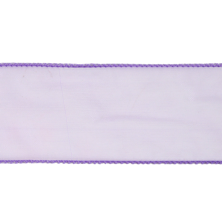 2 1/2" Wired Sheer Ribbon | Lavender | 50 Yard Roll