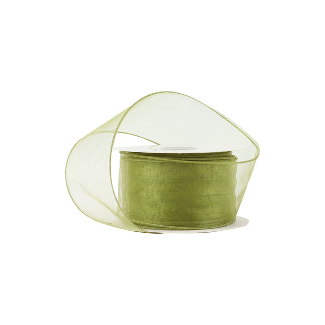 2 1/2" Wired Sheer Ribbon | Apple | 50 Yard Roll LaRibbons and Crafts