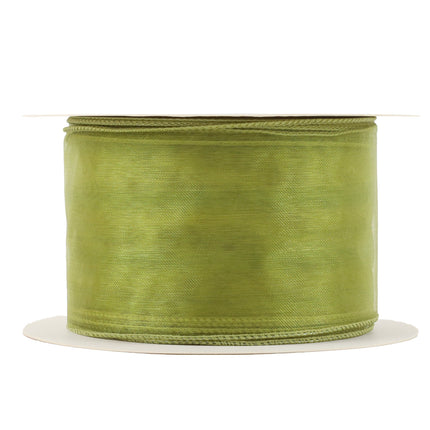 2 1/2" Wired Sheer Ribbon | Apple | 50 Yard Roll LaRibbons and Crafts